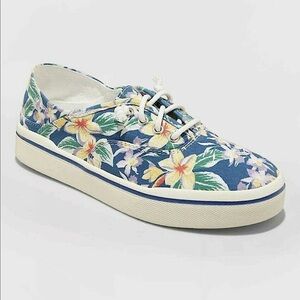 Mad Love Women’s Kendra Floral Canvas Lace Slip On Sneakers Shoes Size 6